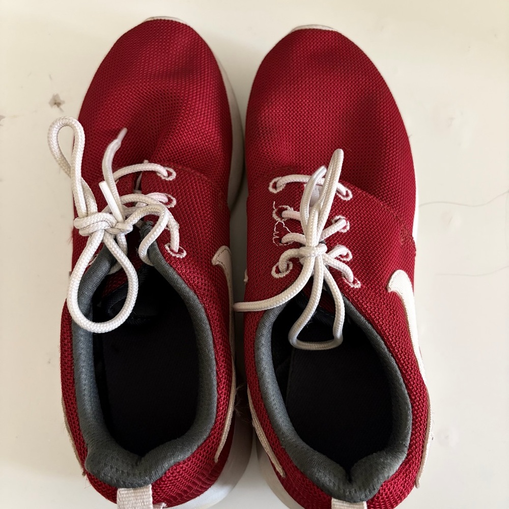 Nike Red and White Athletic Shoes